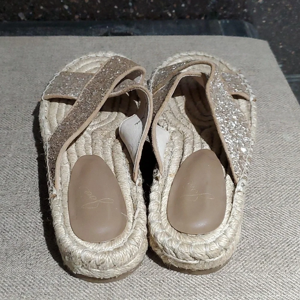 Joie Womens Ianna Espadrille Gold Sandals